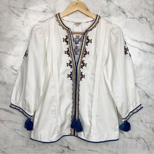 ♥️ Talitha Embroidered Blouse Sz Small 🌸